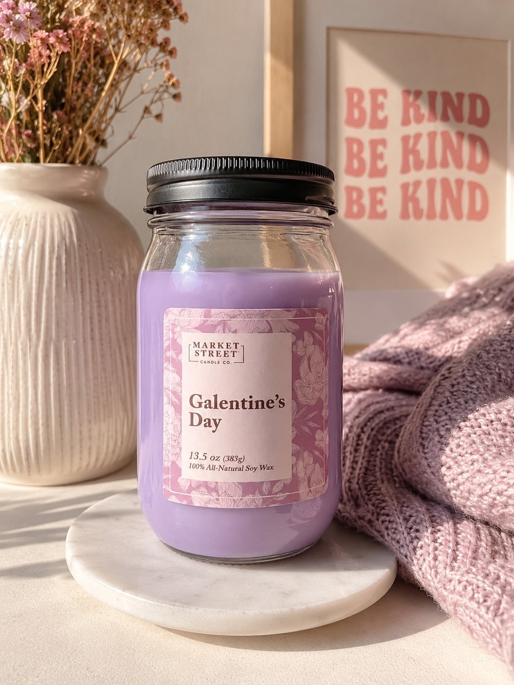 Market Street Galentine's Day Lavender Soy Candle